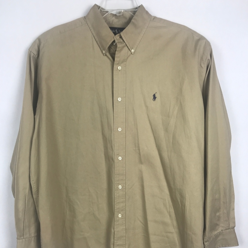 Ralph Lauren "Blaire" Khaki Long Sleeve Shirt
